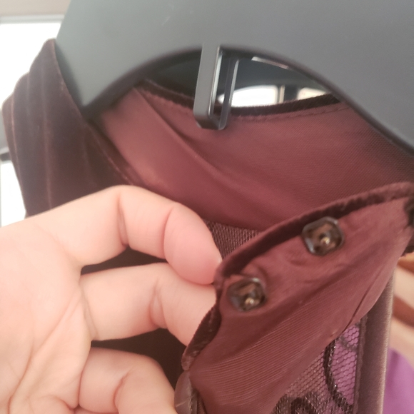 Chocolate Brown Velvet Maxi Halter Formal - Picture 9 of 9